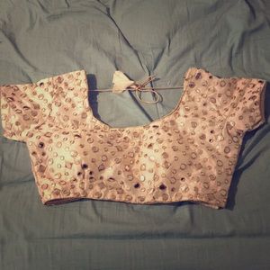 Indian Saree blouse with mirror work